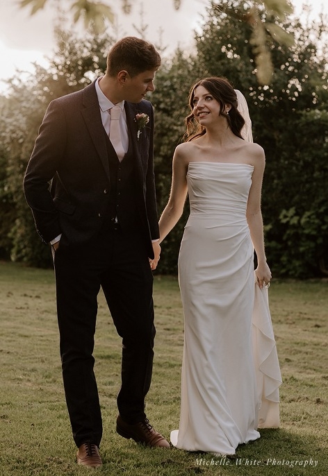 Photo of the real bride and groom
