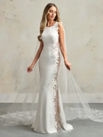 Maggie Sottero NAVI #3 All Ivory (gown with Ivory Illusion) thumbnail