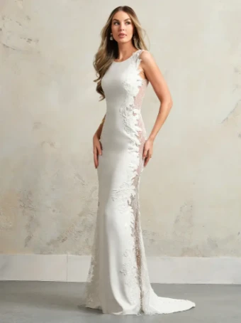 Maggie Sottero NAVI #2 All Ivory (gown with Ivory Illusion) thumbnail