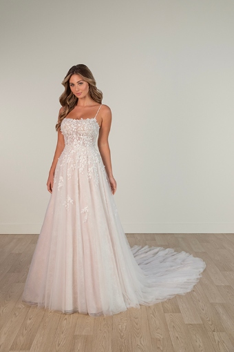 Stella York SY8105 #0 default (IV-BC) Ivory Lace and Tulle over Biscotti Gown thumbnail