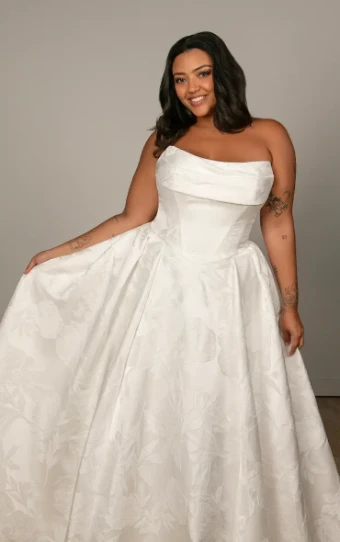 Stella York SY8084 #1 default (PIQ) PURE IVORY JACQUARD thumbnail