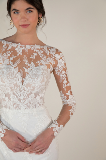 Stella York 7867 #2 default (IVIV-PL) Ivory Lace & Tulle over Ivory Gown w Porcelain Tulle Illusion thumbnail