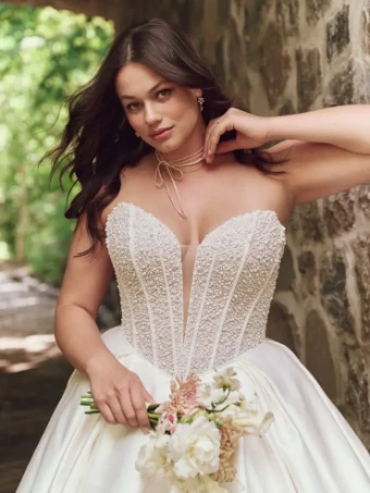Maggie Sottero TINA #4 Ivory (gown with Natural Illusion) thumbnail