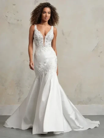Rebecca Ingram Andrea #0 default Ivory (gown with Natural Illusion) thumbnail