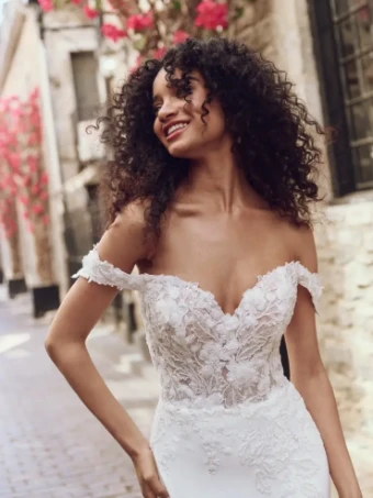 Rebecca Ingram ADELINE #1 Ivory (gown with Natural Illusion) thumbnail
