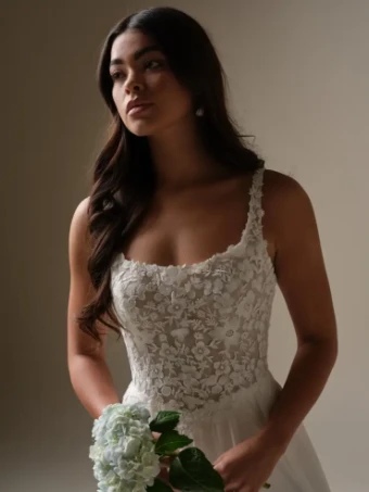 Rebecca Ingram CORY #3 All Ivory (gown with Ivory Illusion) thumbnail