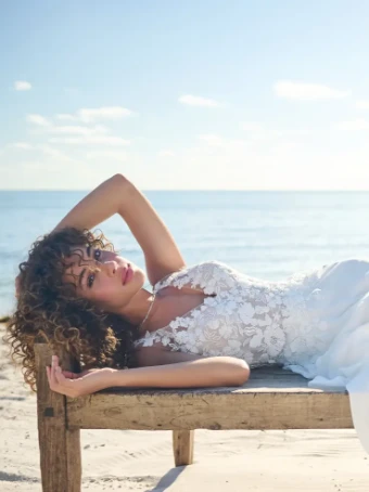 Rebecca Ingram Maeve #3 Ivory (gown with Natural Illusion) thumbnail