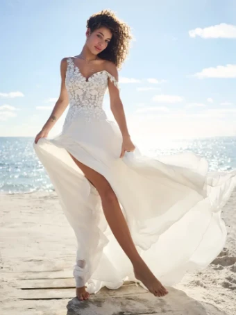 Rebecca Ingram Maeve #1 Ivory (gown with Natural Illusion) thumbnail