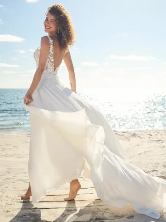 Rebecca Ingram Maeve #2 Ivory (gown with Natural Illusion) thumbnail