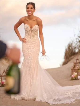 Maggie Sottero BENJIE ROYALE #2 Ivory over Blush (gown with Light Nude Illusion) thumbnail