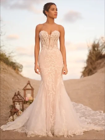 Maggie Sottero BENJIE ROYALE #0 default Ivory over Blush (gown with Light Nude Illusion) thumbnail