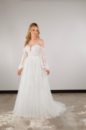 Essense of Australia D3906 #0 default (IV-PL) Ivory Gown w Porcelain Tulle Illusion thumbnail