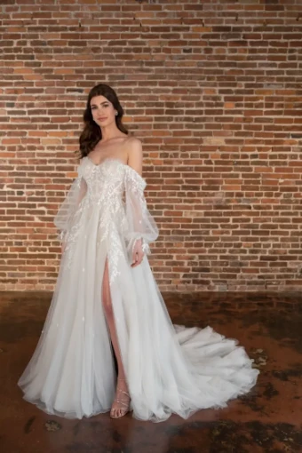 Essense of Australia D3787 #0 default (IV-RUM) IVORY LACE TULLE AND ROYAL ORGANZA OVER RUM GOWN thumbnail