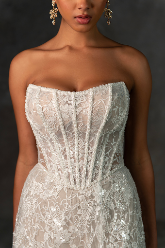 Essense of Australia D4176 #2 default (IVIV-PL) IVR LCE & TLE OV IVR GWN W PLN TLE ILLUS SIDE TO BK BOD LININ thumbnail