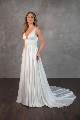 Essense of Australia D4359 #0 default (IV-PL) Ivory Gown w Porcelain Tulle Plunge thumbnail