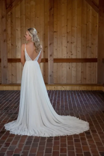 Essense of Australia D3508 #1 default (IV-PL) Ivory Gown w Porcelain Tulle Plunge thumbnail