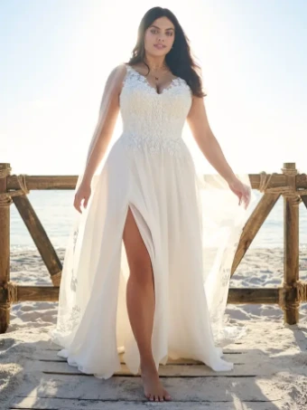 Rebecca Ingram Maeve #0 default Ivory (gown with Natural Illusion) thumbnail