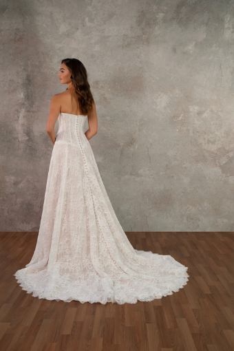 Essense of Australia D4462 #1 (IV-RM) IVORY LACE TULLE AND ROYAL ORGANZA OVER RUM GOWN thumbnail