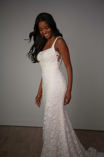 Stella York SY8253 #2 default (IVIV-PL) Ivory Lace and Tulle over Ivory Gown w Porcelain Tulle Plunge thumbnail