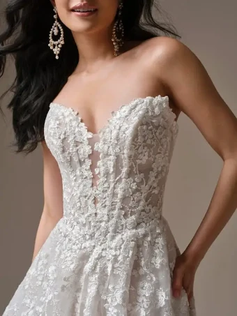 Maggie Sottero MEMPHIS #1 Ivory over Soft Blush (gown with Ivory illusion) thumbnail