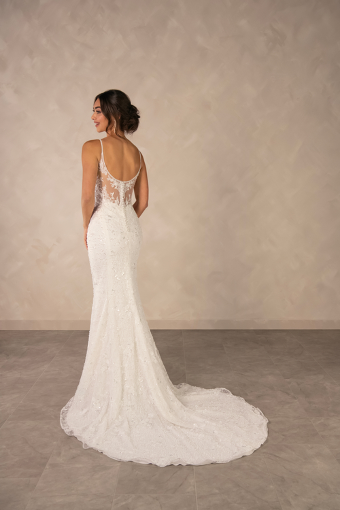 Essense of Australia D4567 #3 (IVIV-PL) Ivory Lace & Tulle over Ivory Gown w Porcelain Tulle Illusion thumbnail