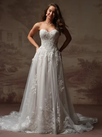 Maggie Sottero KATE #0 default Ivory over Blush (gown with Ivory Illusion) thumbnail