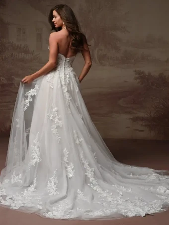 Maggie Sottero KATE #2 Ivory over Blush (gown with Ivory Illusion) thumbnail