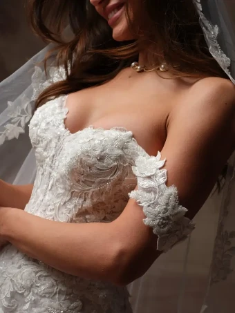 Maggie Sottero KATE #1 Ivory over Blush (gown with Ivory Illusion) thumbnail