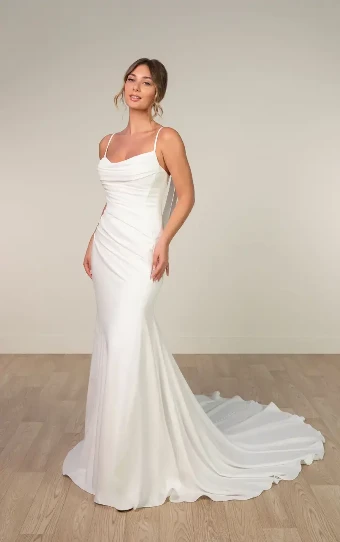 Stella York SY8224 #0 default (PI-PL) PURE IVORY GOWN W PORCELAIN TULLE INNER BACK BODICE ONLY thumbnail