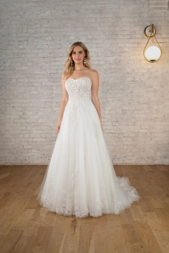 Stella York 7810 #1 (IV-BC) Ivory Lace Tulle and Regency Organza over Biscotti Gown thumbnail