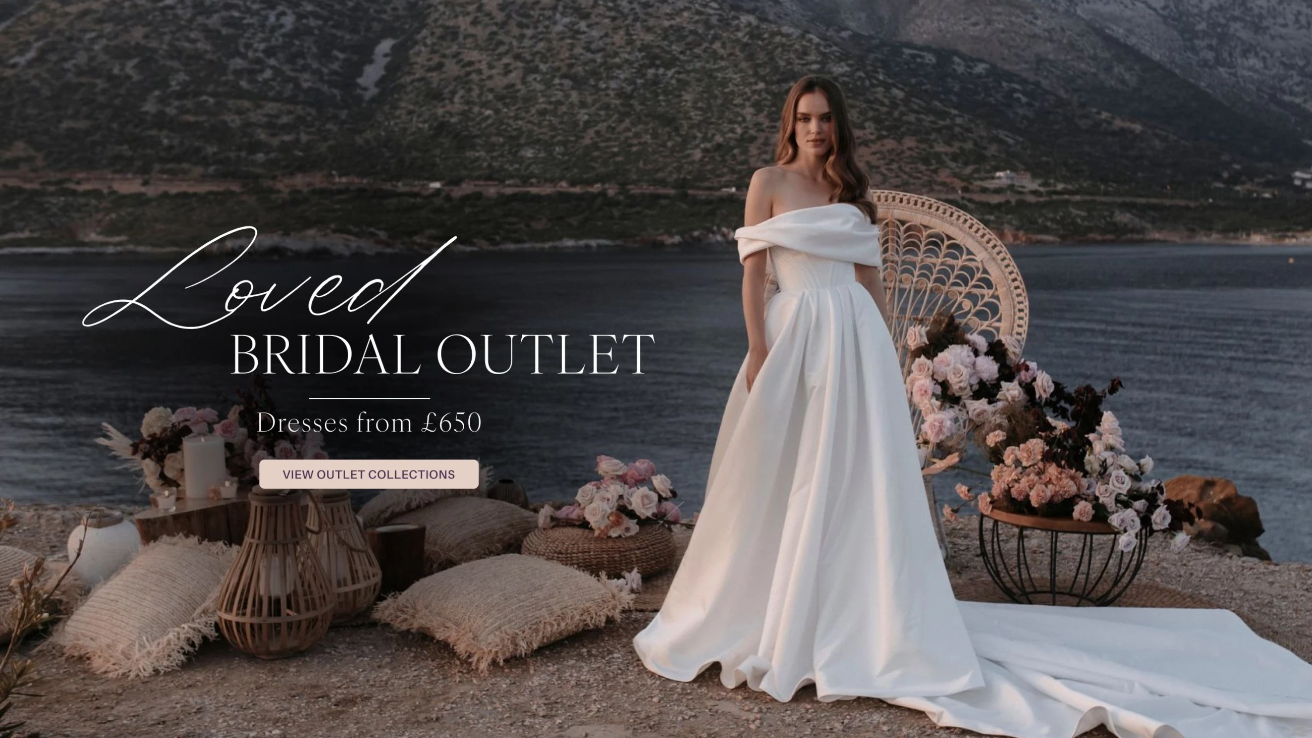Loved Bridal Outlet banner for desktop